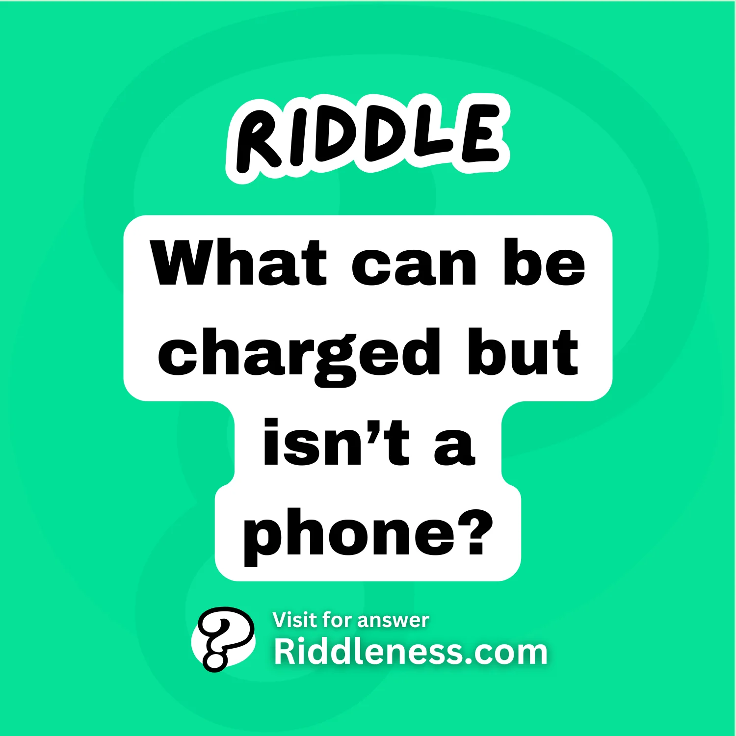 What can be charged but isn’t a phone
