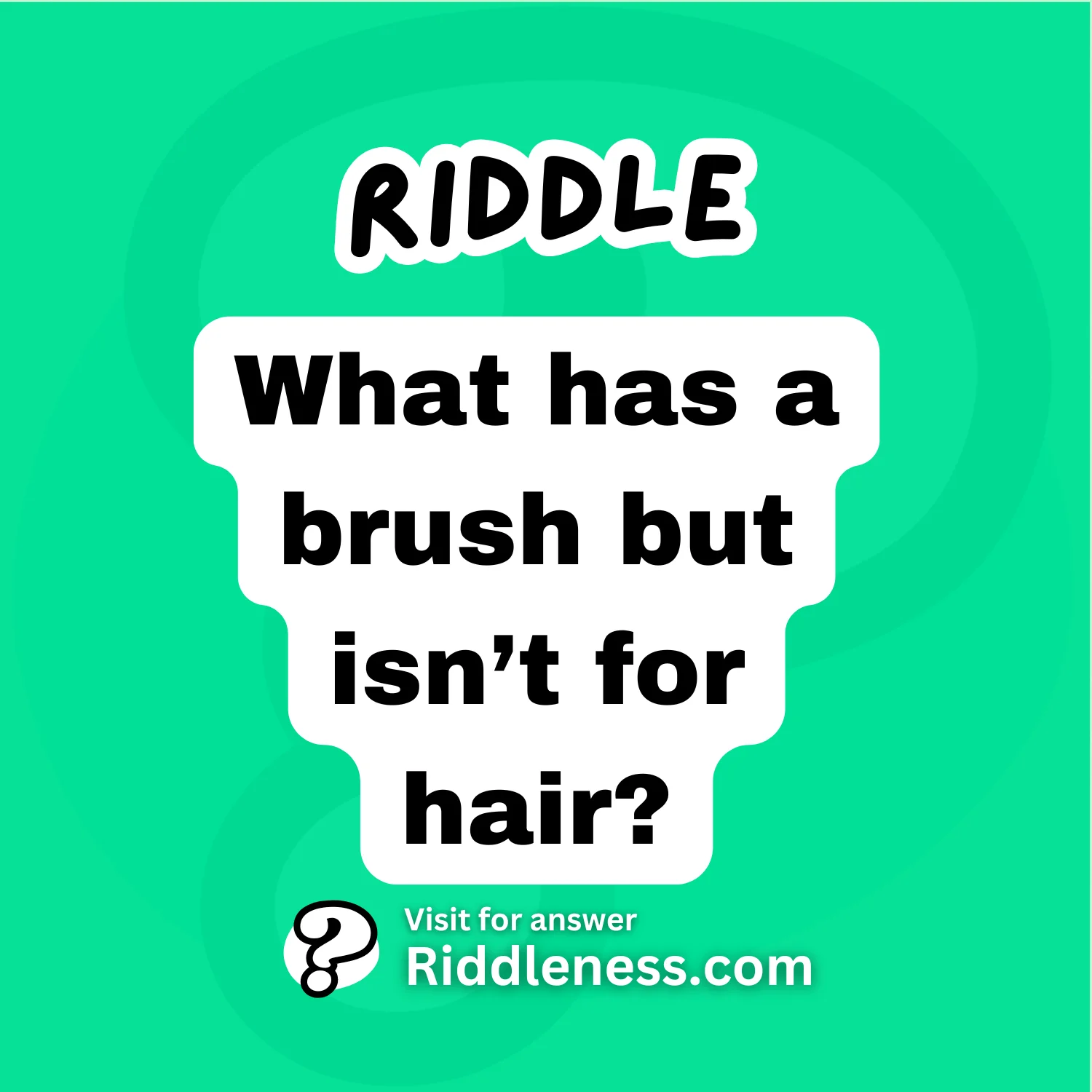What has a brush but isn’t for hair