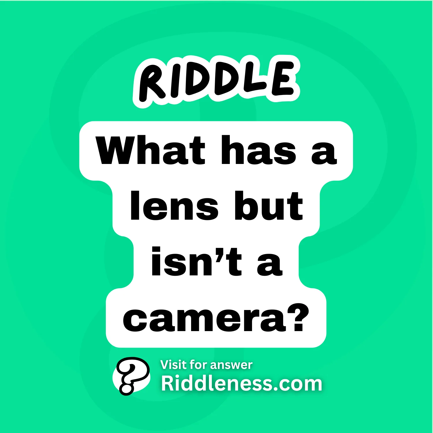 What has a lens but isn’t a camera