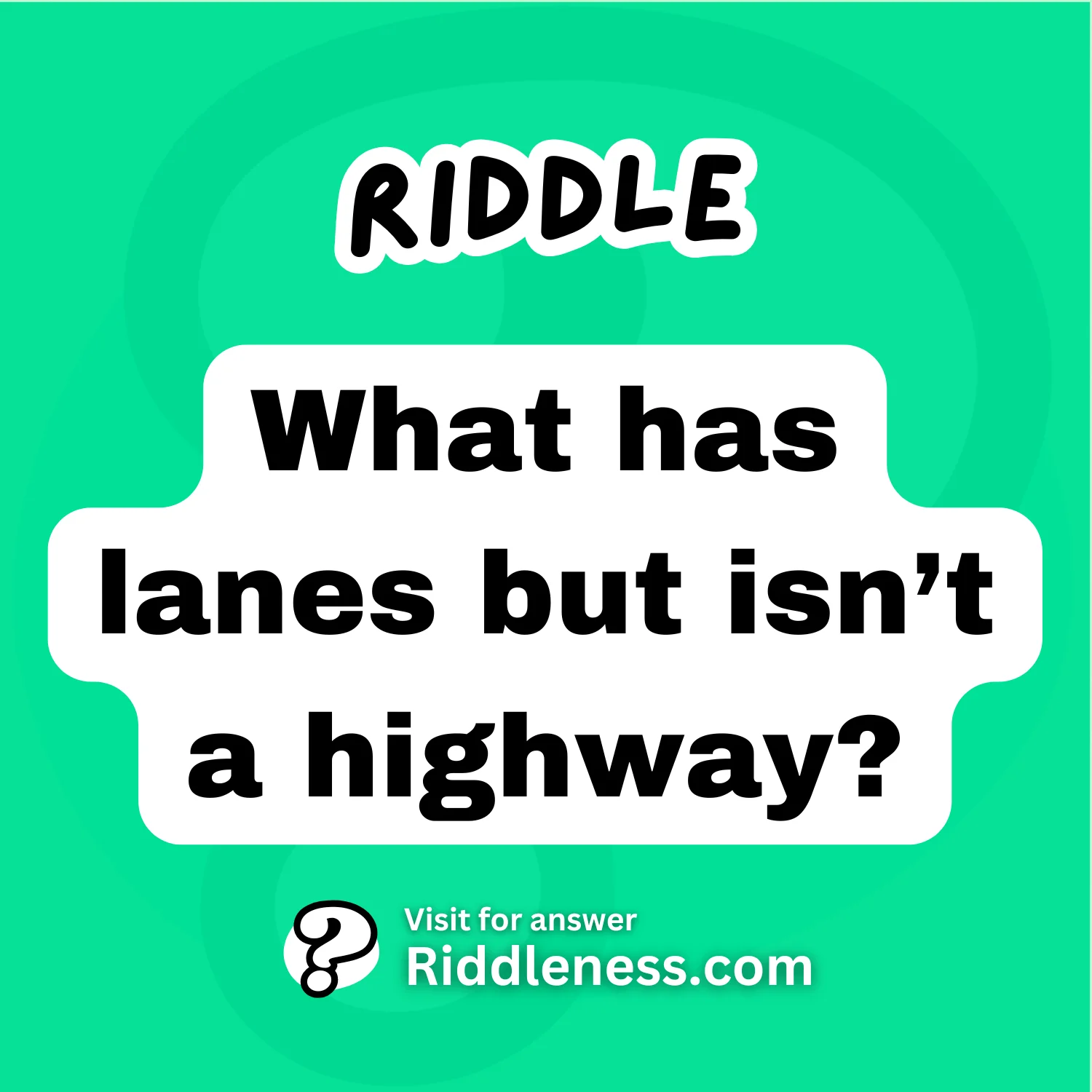 What has lanes but isn’t a highway